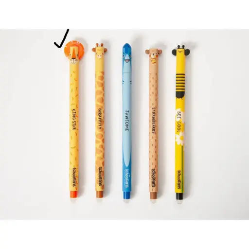 [29973] خودکار پاک کن دار طرح شیر / اسکول فنس