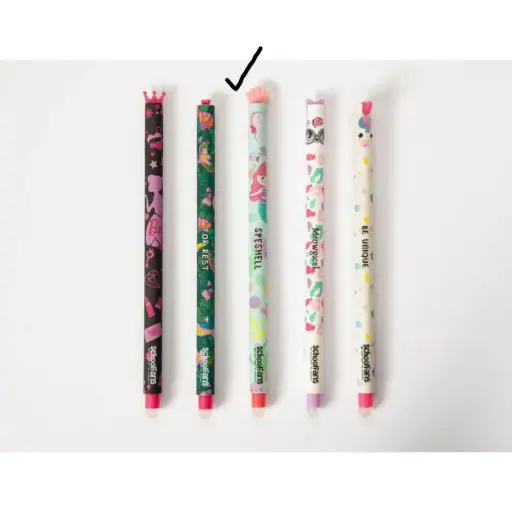 [29978] خودکار پاک کن دار طرح پری دریایی / اسکول فنس