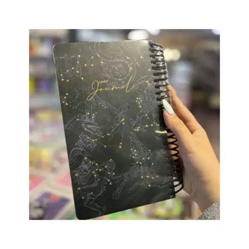 [29996] دفتر ژورنال خط دار صورت فلکی بنفش دات نوت