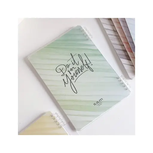 [30267] دفتر کلاسوری 60 برگ کریستالی سبز / سم