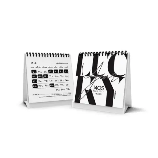 تقویم رومیزی 1405 لاکی برد + استیکر / الند