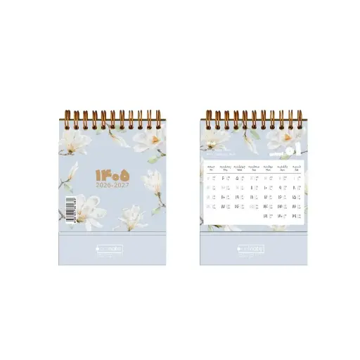 [30446] تقویم رومیزی کوچک 1405 طرح شکوفه دات نوت