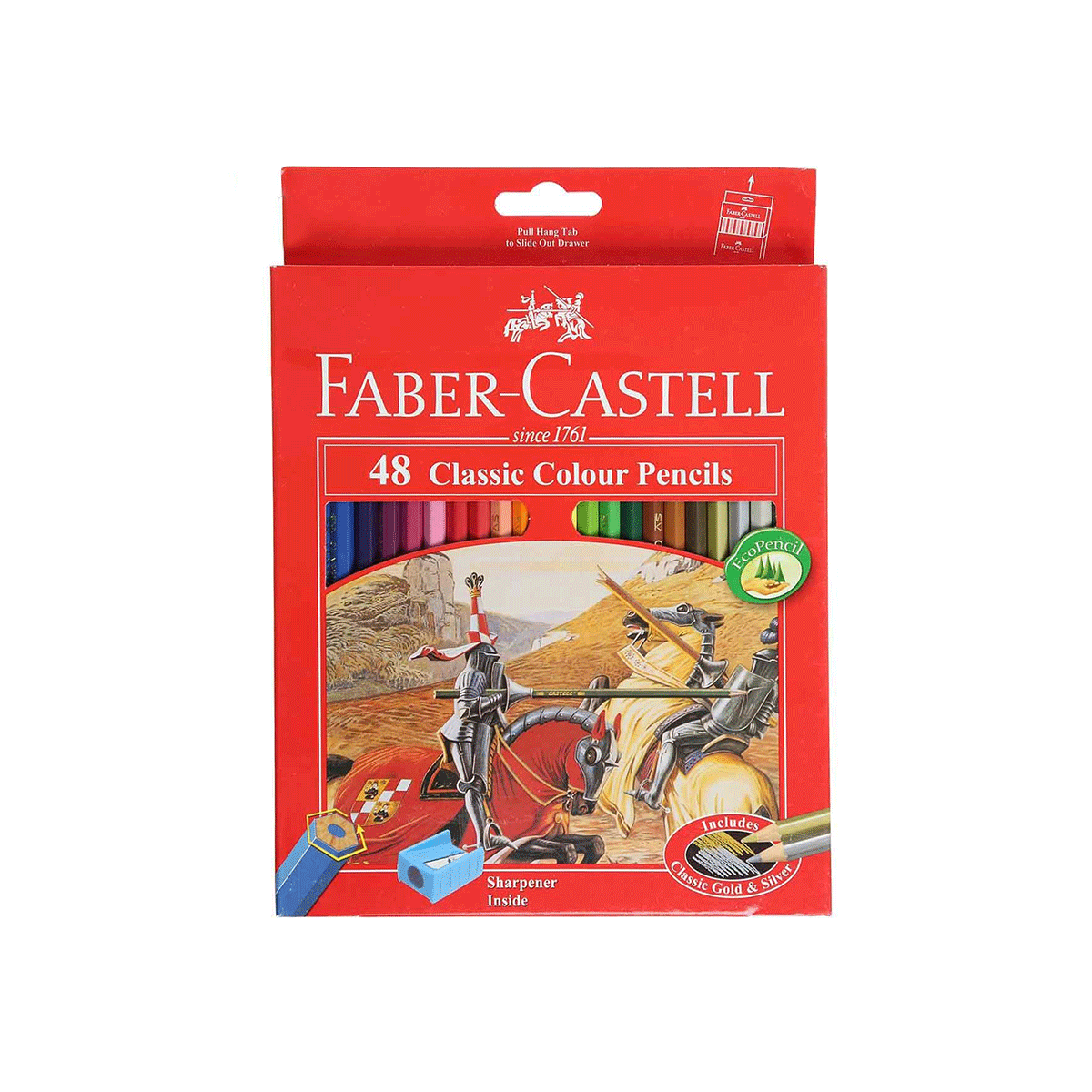 [1453] مداد رنگی 48 رنگ فابر کاستل ( Faber Castell ) جعبه مقوایی - کد 115858
