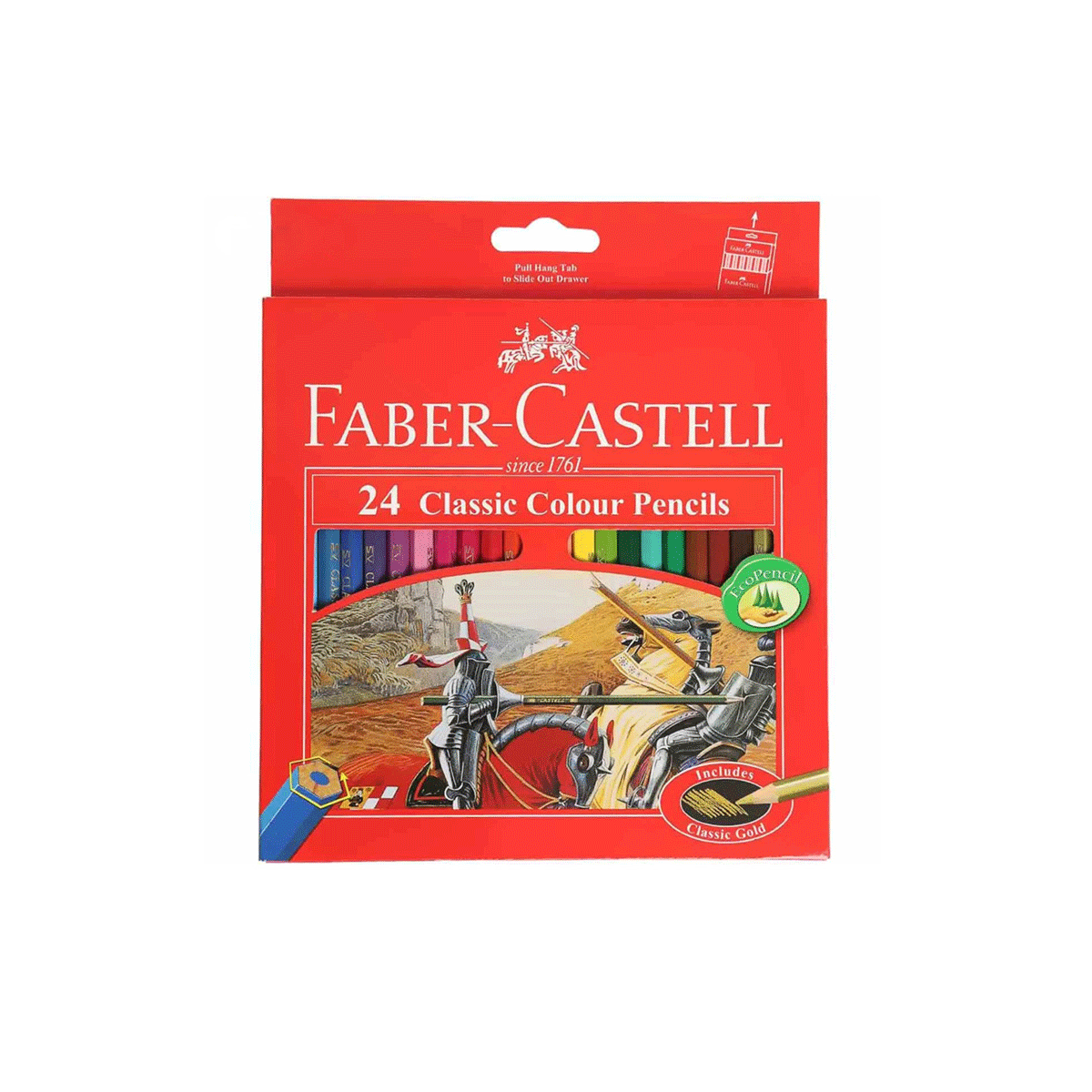 [1464] مداد رنگی 24 رنگ فابر کاستل ( Faber Castell ) جعبه مقوایی - کد 115854