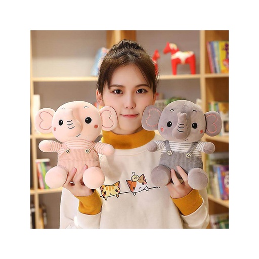 [2485] عروسک پلیشی فیل اورجینال آمریکایی کبریتی صورتی