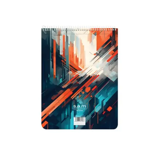 [5403] دفتر 100 برگ رحلی شطرنجی با پرفراژ سم طرح 5