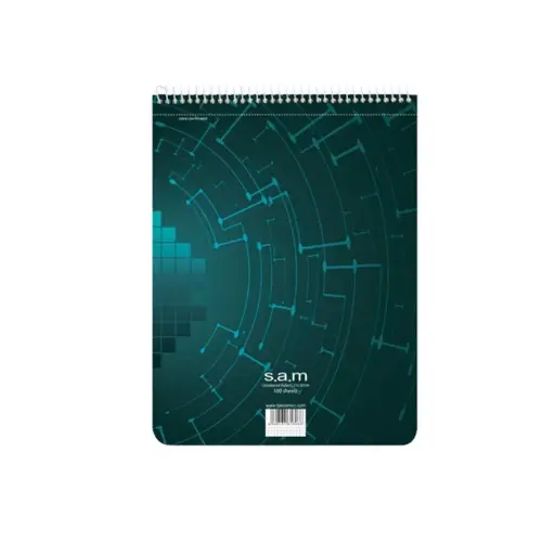 [13947] دفتر 100 برگ رحلی شطرنجی با پرفراژ سم طرح 1