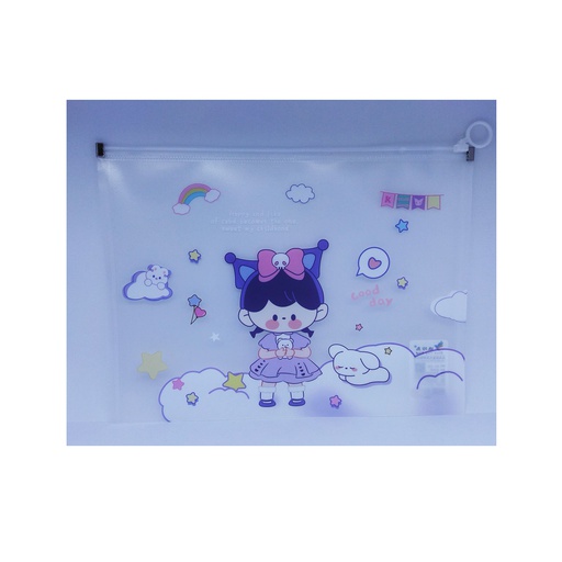 [6986987561182] پوشه شفاف فانتزی آ4 طرح دختر کرومی