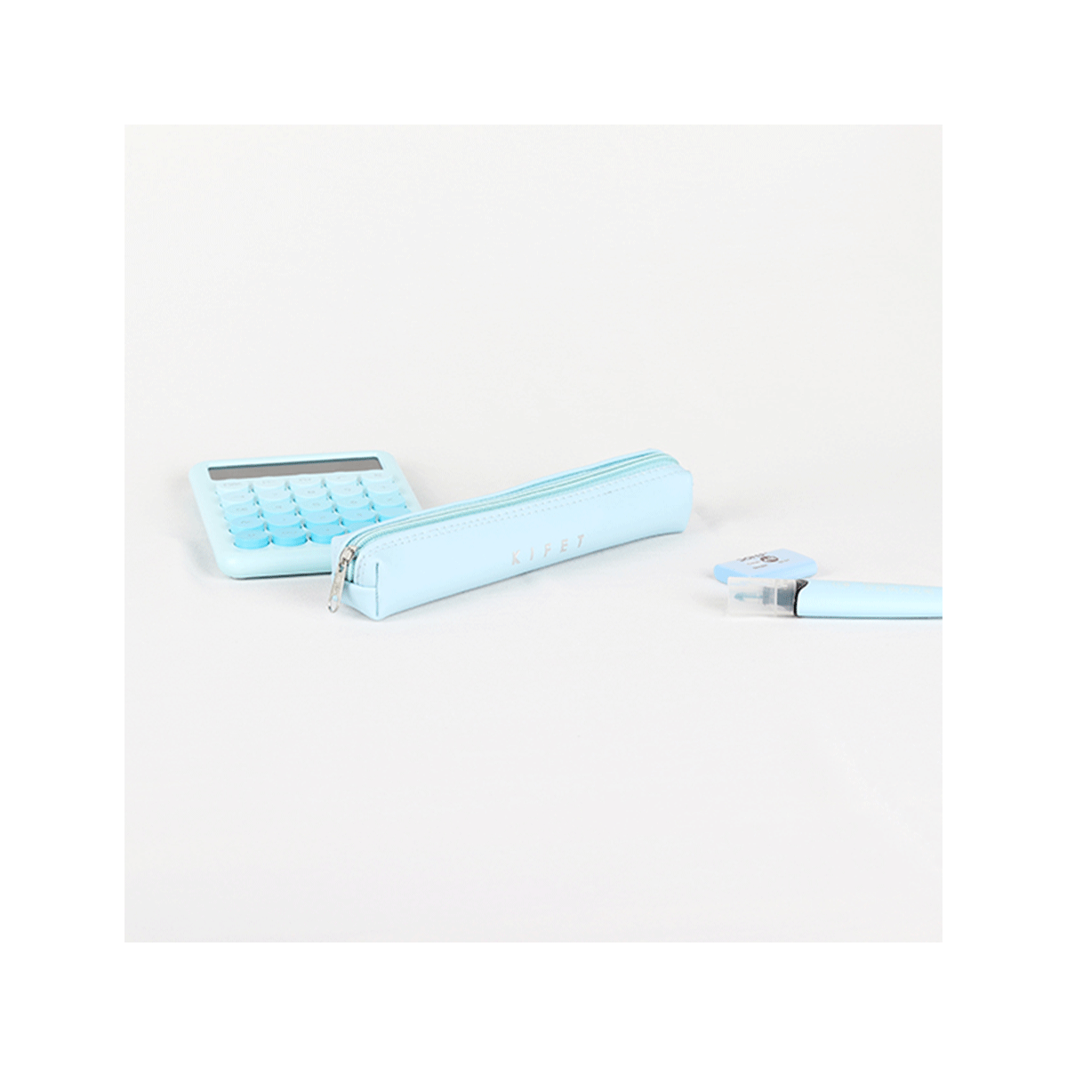 [22971] جامدادی دانشجویی مینیمال پاستیلی آبی / کیفت