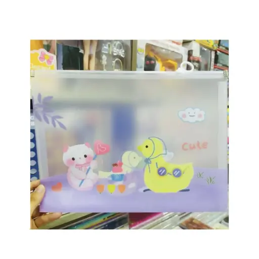 [23623] پوشه شفاف فانتزی آ4 طرح جوجه و خرس