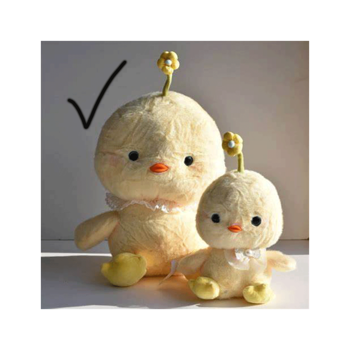 [23647] عروسک پلیشی جوجه گل به سر سایز 2