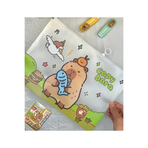 پوشه شفاف فانتزی آ4 طرح کاپی بارا