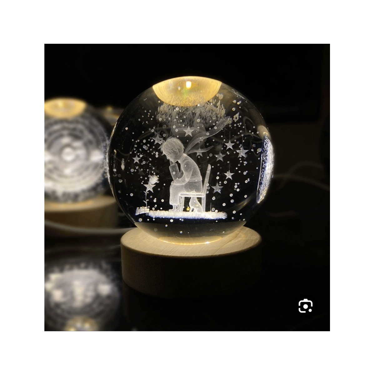 [24545] گوی کریستالی قطر 5 شازده نشسته