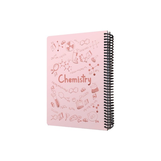 [8681057604711] دفتر خط دار دات نوت طرح فرمول شیمی شاینی صورتی