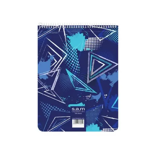 [25871] دفتر 100 برگ رحلی خط دار با پرفراژ سم طرح 3