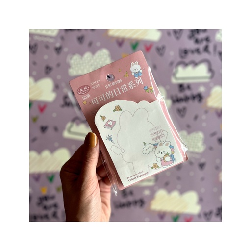 [27123] استیک نوت مدل خرگوشی رنگ صورتی