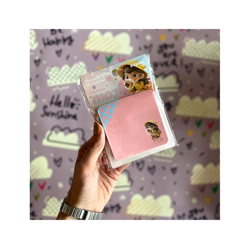 [27323] استیک نوت فانتزی دختر رنگ صورتی