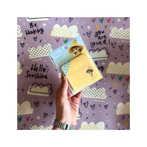 [27325] استیک نوت فانتزی دختر رنگ زرد